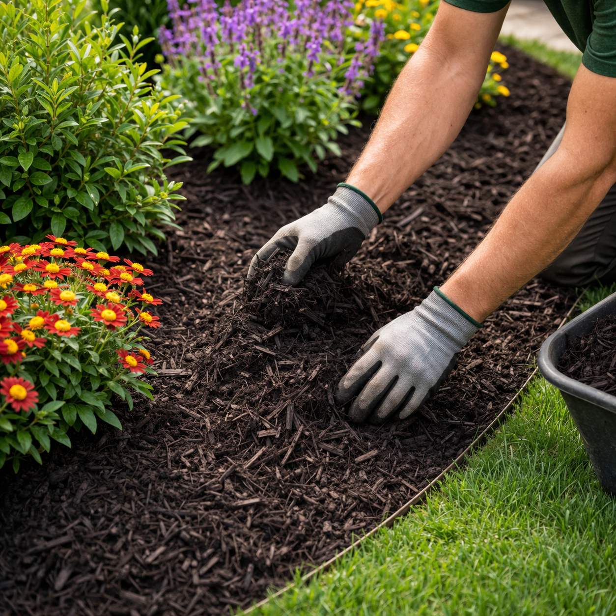Landscaping peterborough landscaping mulching (columns)